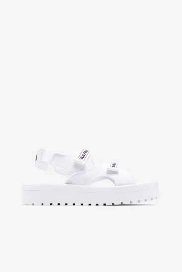 Fila Femme Spot Eva Sandal 125 Blanche / Navy / Rouge Fila France VCX-547893